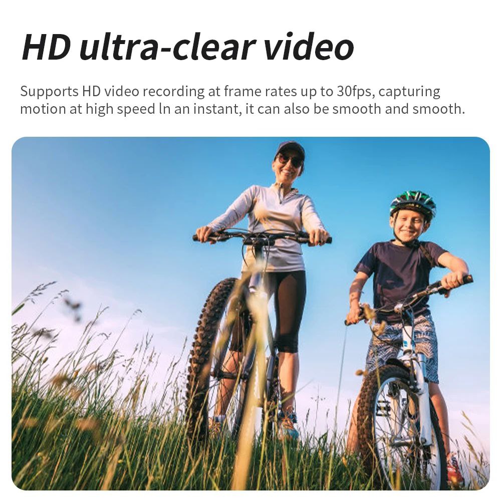 Ultra HD Pocket Action Camera - 270° Rotatable Vlog Wifi Mini Sports Cam Waterproof Case Helmet Travel Bicycle Driver Recorder